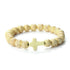 Jesus Cross Natural Stone Bracelet for Men