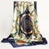 Large Silk Satin Hijab Scarf with Fashion Print - 90cm