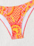 Floral Print Triangle Bikini Set with Brazilian Bottoms