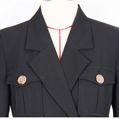 Double Breasted Blazer Dress with Belt