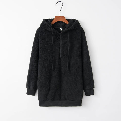 Women's Hooded Long-Sleeved Sweater Coat