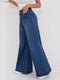 High Waist Wide Leg Denim Trousers for Women