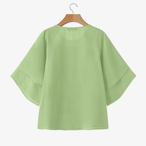 ZANZEA Women's Chiffon Blouse with Ruffled Detail