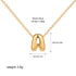 3D Bubble Initial A-Z Mini Necklace - Gold Plated
