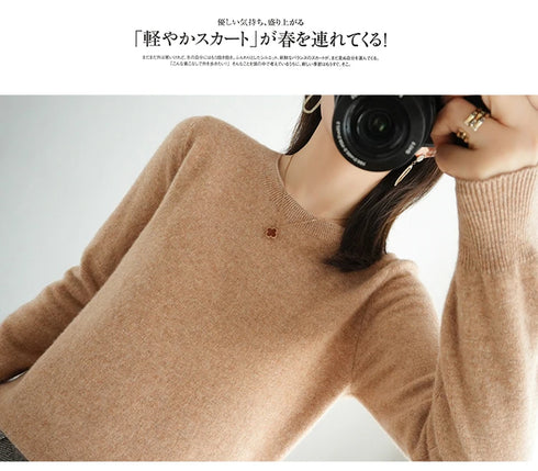 Casual Knitted Pullover Sweater for Women