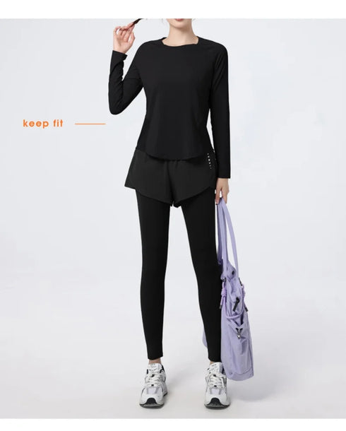 PHIGEER Women's Loose Fit Quick Dry Long Sleeve Top