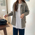 Oversized Long Sleeve O-Neck T-Shirt in Black and White