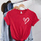 Oversized Brushstroke Heart Tee for Women