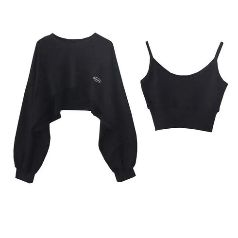 Women's Solid Colour O-neck Long Sleeve Hoodie Sweatshirt