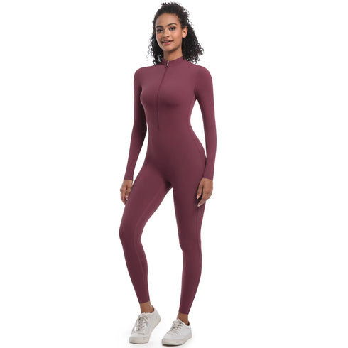 Women's Seamless Long Sleeve Sports Bodysuit