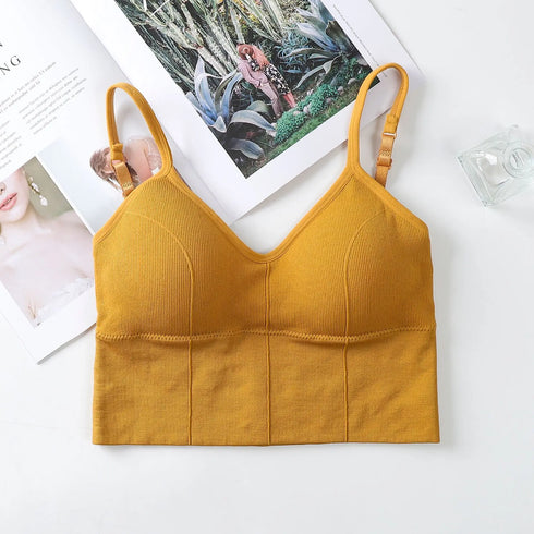 Seamless Vintage Crop Top for Women