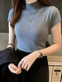 Women's Half-High Neck Casual Jumper Top