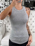 Women’s Ribbed Round Neck Tank Top - Summer Essential