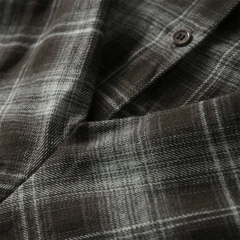 Casual Plaid V-Neck Blouse for Women