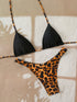 Leopard Print Triangle Bikini Set