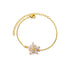 Elegant Zircon Flower Charm Bracelet for Women