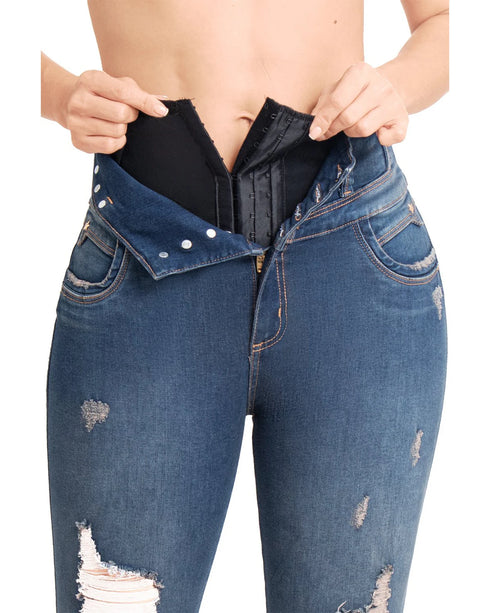 Plus Size High Waist Skinny Denim Pants