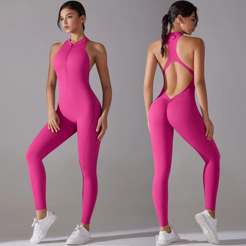 Hollow Backless Yoga Jumpsuit for Women