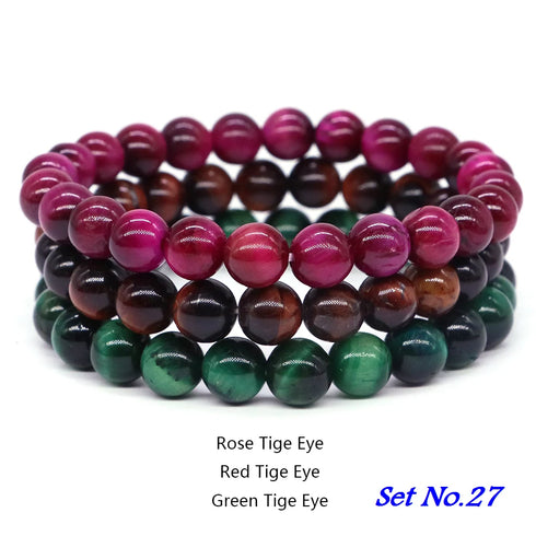 Couples Distance Bracelet Set - Natural Stone Healing