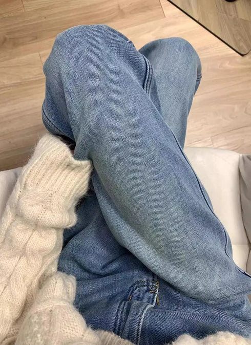 Women's High-Waisted Wide Leg Jeans