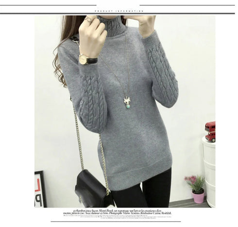 Women's Turtleneck Knitted Sweater