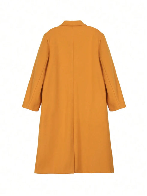 Plus Size Double-Breasted Jacket in Yellow