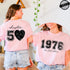 Women's Vintage 1976 O Neck Short Sleeve T-Shirt