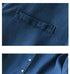 Blue Denim Lyocell Casual V-Neck Blouse