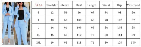 Notched Neck Blazer & High Waist Pants Set for Women