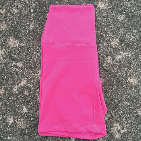 Solid Colour High Waist Yoga Shorts for Women