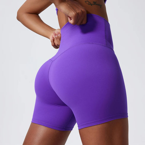 Hearuisavy Soft Yoga Shorts High Waist Buttock Lift Leggings