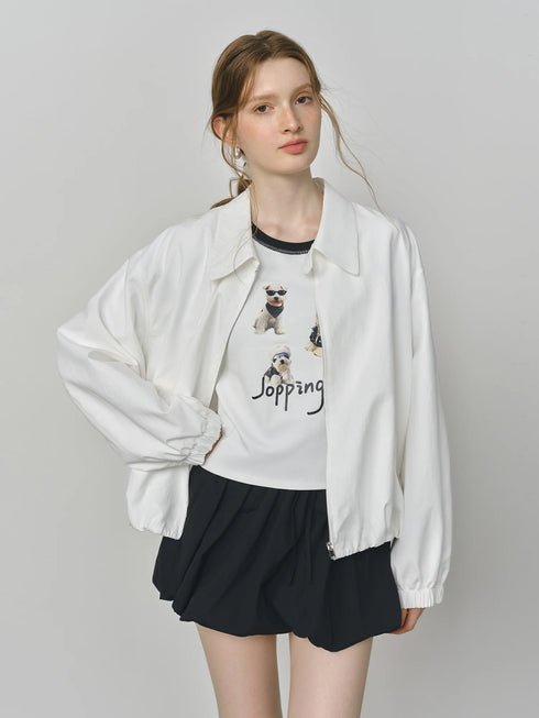 French Barn-Style Oversized Short Jacket for Women