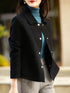 Classic Solid Woolen Coat for Women