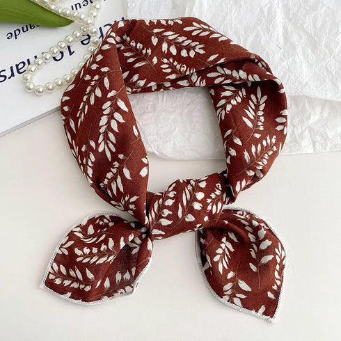 55cm Laies Cotton Linen Square Scarf for Women