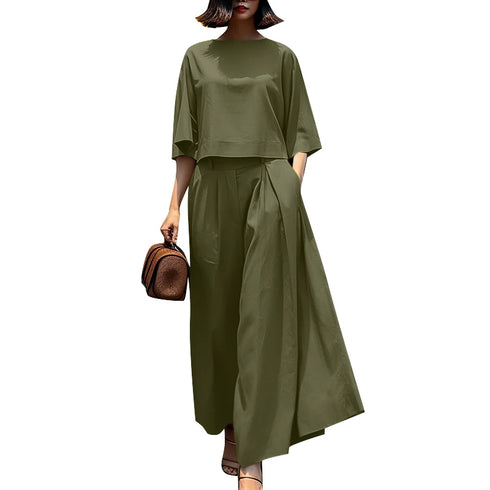 ZANZEA Women's 2 Piece Autumn Co-ord Set