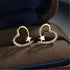 Round Wreath Bow Pearl Stud Earrings Elegant Trend Fashion