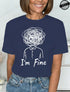 Harajuku I'm Fine Graphic T-Shirt for Women