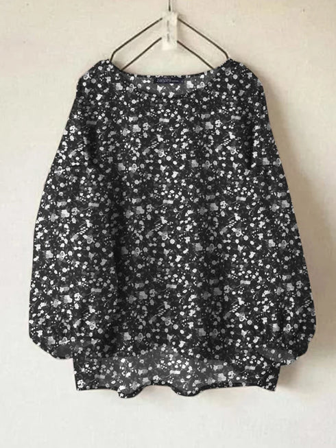 Floral Long Sleeve Blouse for Women