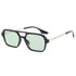 Small Frame Square Sunglasses Woman Luxury Vintage Leopard