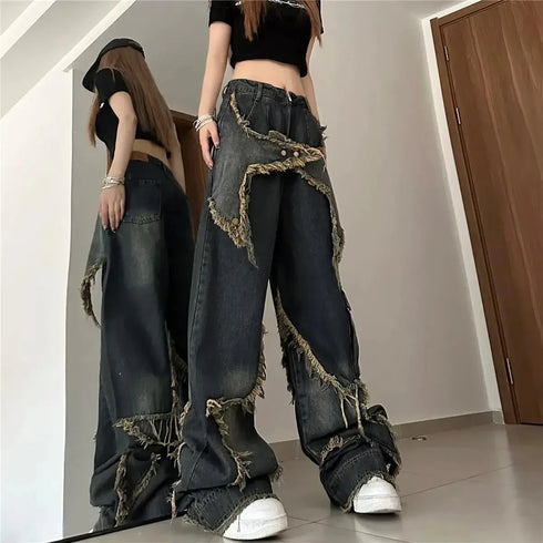 Baggy Vintage-Style Jeans for Women