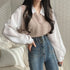 Korean Style Polo Collar Blouse for Women