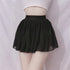 Pleated Mini Skirt in Black and White