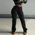 Trendy High Waisted Cargo Pants with Multi Pockets
