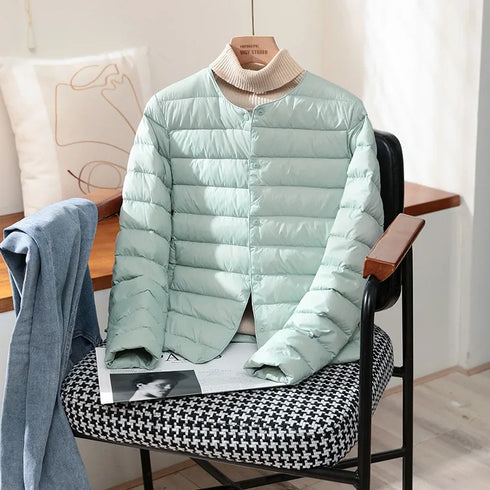 Women's Duck Down Puffer Jacket for Autumn & Winter