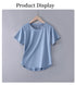 DRUR Women Sports T-shirt Short Sleeve Quick Dry Loose Compression Shirt Female Summer Fitness Sweatshirt Running Gym Tops New
