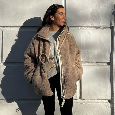 Women's Loose Fit Cashmere-Style Jacket