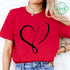 Women’s Heart Design Casual T-Shirt