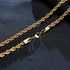 Dainty Gold Rope Chain Necklace - Waterproof Stainless Steel