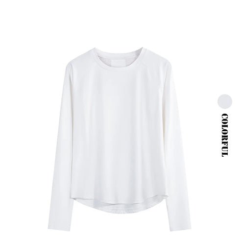 DRUR Women's Long Sleeve Quick Dry Sports Top