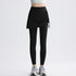 2 in 1 High Waisted Yoga Pants with Side Drawstring